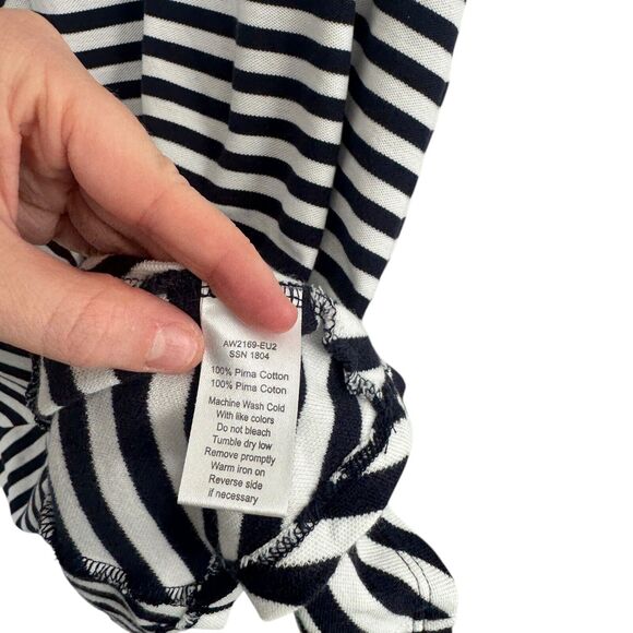 ATM Anthony Thomas Blue White Striped T-Shirt Dress Preppy Nautical Womens Large - Picture 3 of 4